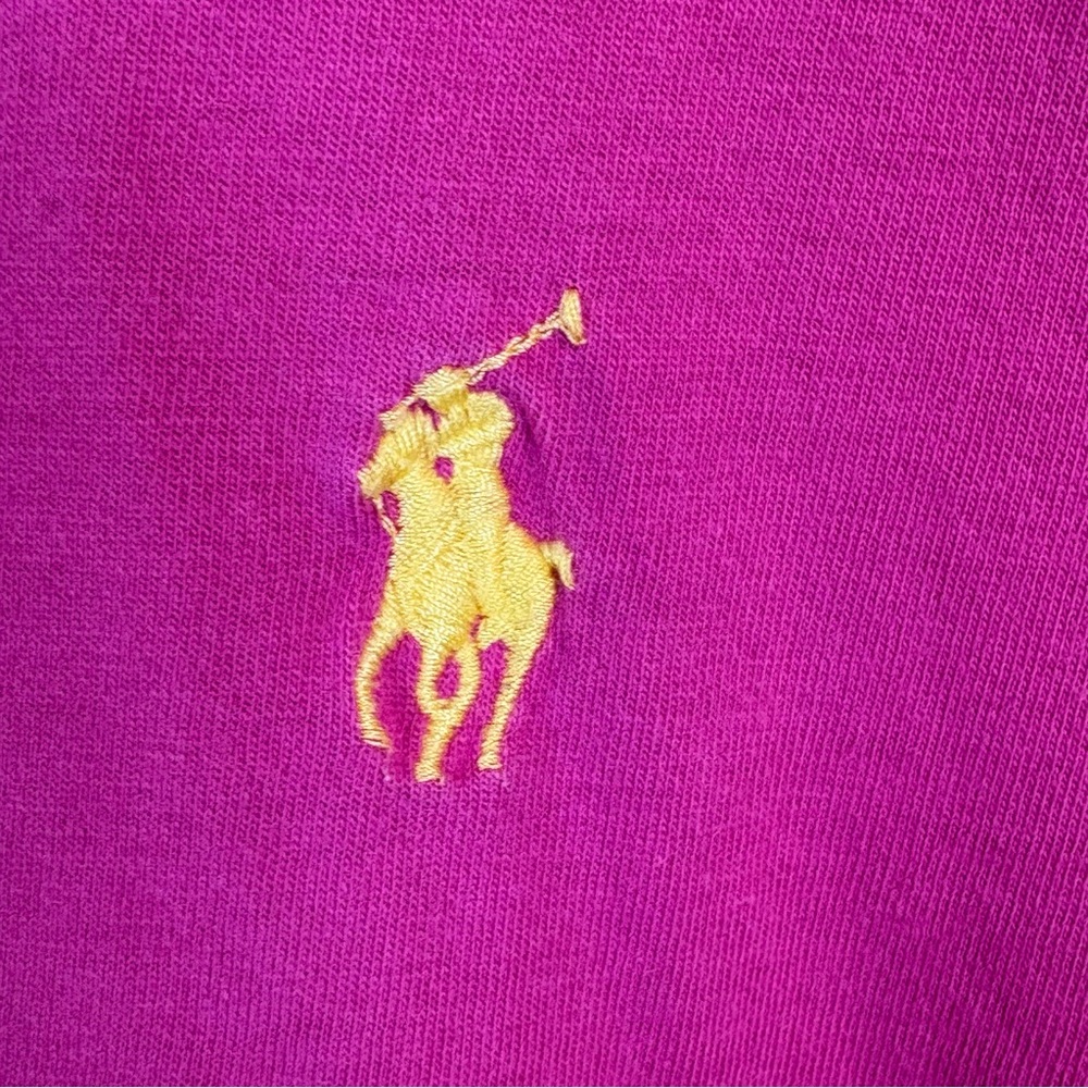 Ralph Lauren Sport Women’s Pink V-Neck T-Shirt, Size Large, Cotton, Preppy - Picture 3 of 5